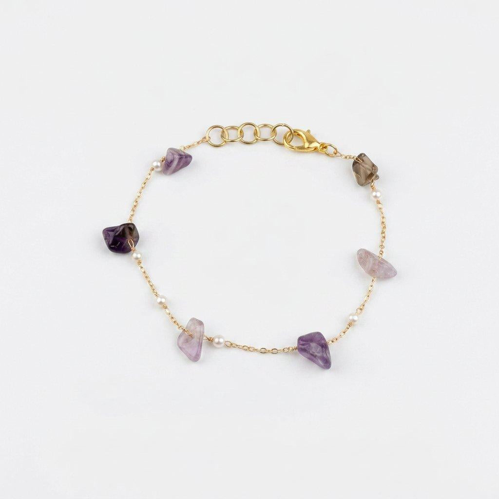 Amethyst anklet